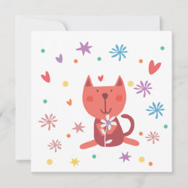 Cartão Enkele wenskaart poes 'love from'