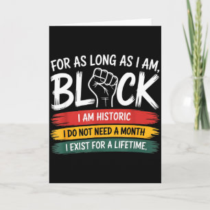 Cartão Enquanto Eu For Negro Eu Existirei Para Sempre