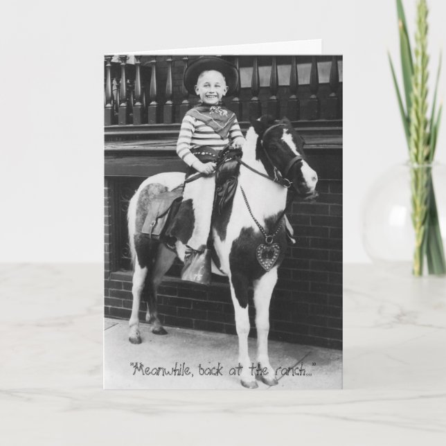 Cartão Enquanto isso, de volta ao rancho... (Frente)