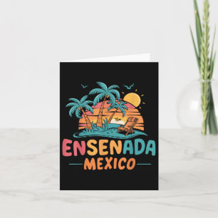 Cartão Ensenada Mexico Tropical Sunset Beach Souvenir Vac