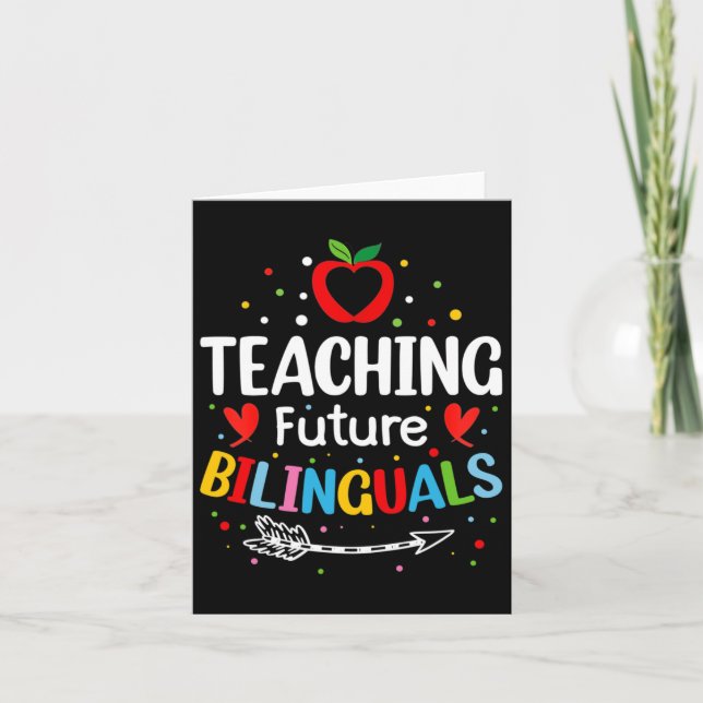 Cartão Ensinando Futuros Bilíngues - Professores Espanhói (Frente)