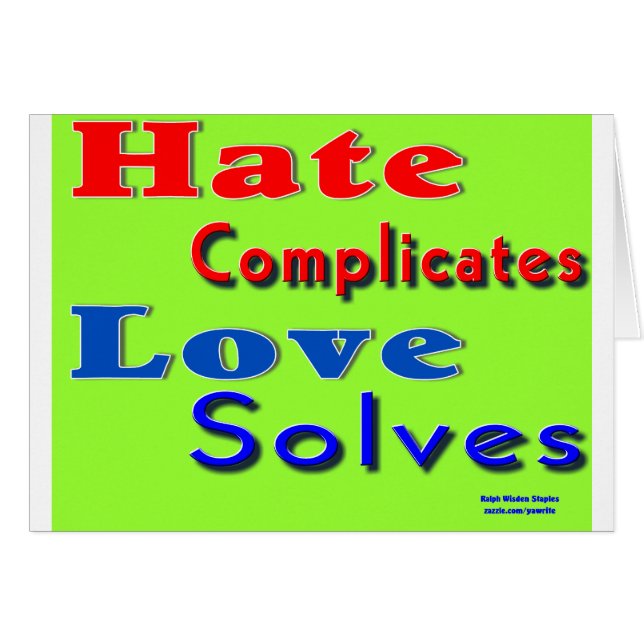 Cartão Ensinar amor (Frente Horizontal)