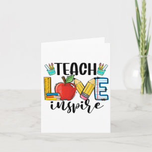 Cartão Ensinar Amor Inspira Camisa Engraçada Ck Para Prof