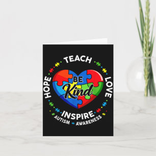 Cartão Ensine Amor Inspire Puzzle para Mulheres Professor