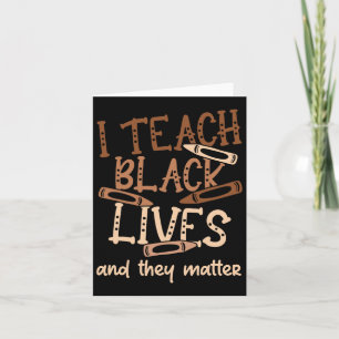 Cartão Ensine Black Lives History Month Heritage Melanin 