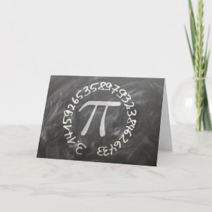 Cartão Ensino De Chalkboard Pi Day Pi Day