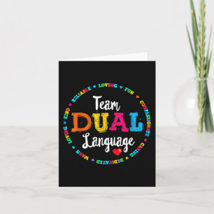 Cartão Ensino De Linguagem Dupla Para Equipe De Esquadrão