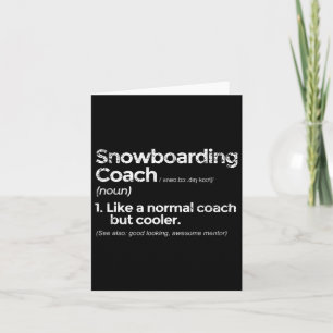 Cartão Ensino de Snowboard Definição Engraçado Presente