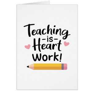 Cartão Ensino É Trabalho Cardíaco, Apreciação De Professo