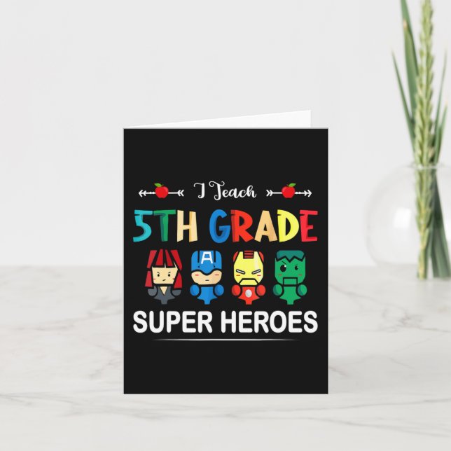 Cartão Ensino Super-Heróis Da 5 (Frente)