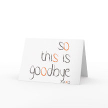 Então este é o Adeus