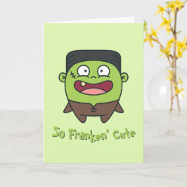 Cartão Então Franken Engraçado Frankenstein Halloween