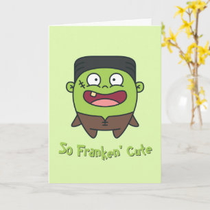 Cartão Então Franken Engraçado Frankenstein Halloween