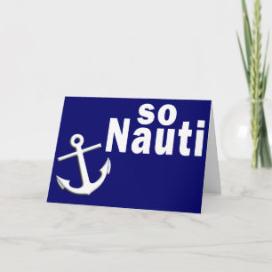 Cartão Então Nauti - Barco Engraçado