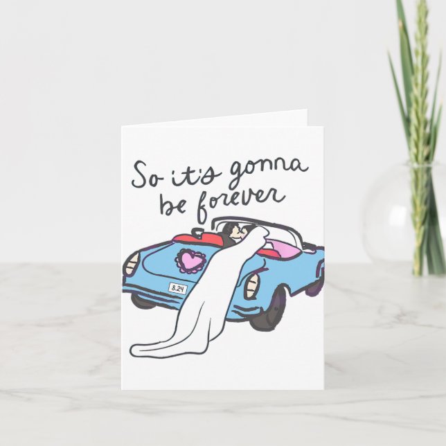 Cartão Então será para sempre noiva e noiva (Frente)