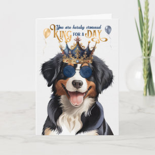 Cartão Entlebucher Mountain Dog King Engraçado Aniversári
