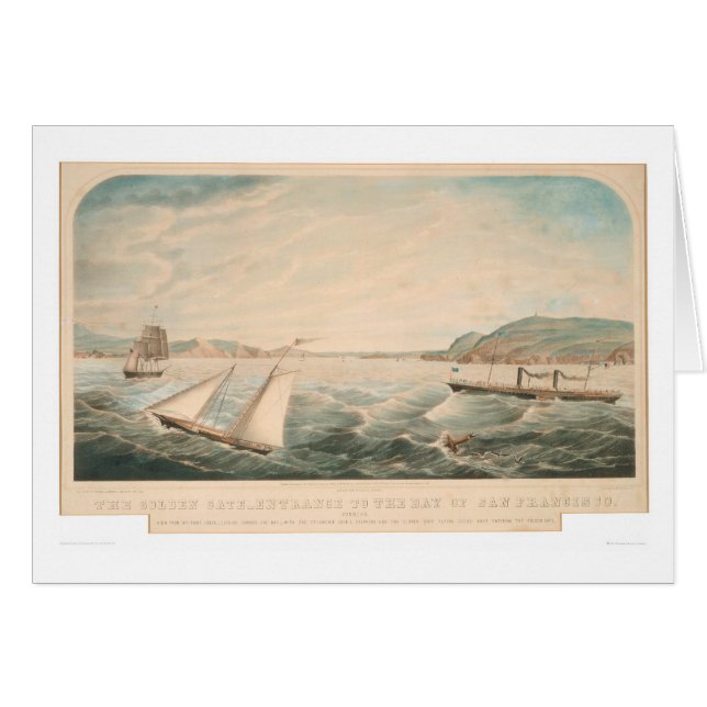 Cartão Entrada do Golden Gate a San Francisco (0642A) (Frente Horizontal)