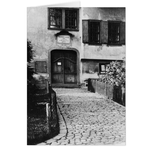 Cartão Entrada na casa de Johann Sebastian Bach (Frente)