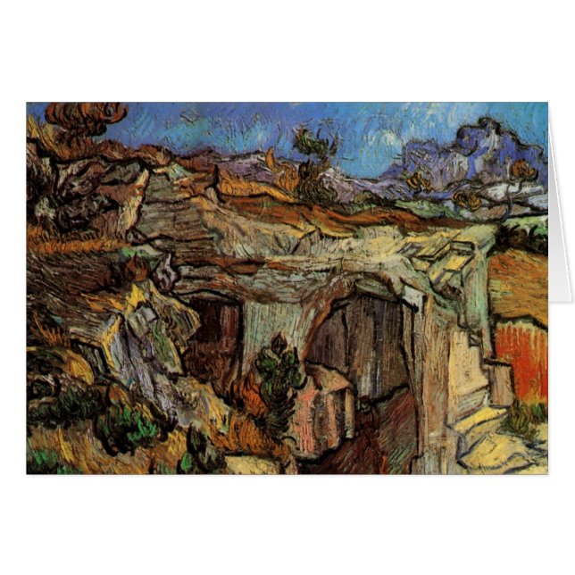 Cartão Entrada no Quarry, Santo-Remy de Vincent van Gogh (Frente Horizontal)