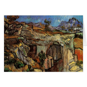 Cartão Entrada para a Pedreira, Saint-Remy por Vincent va