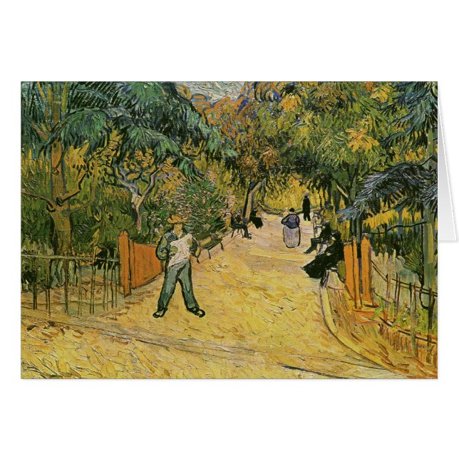 Cartão Entrada, Parque Público de Arles Van Gogh Belas Ar (Frente horizontal)