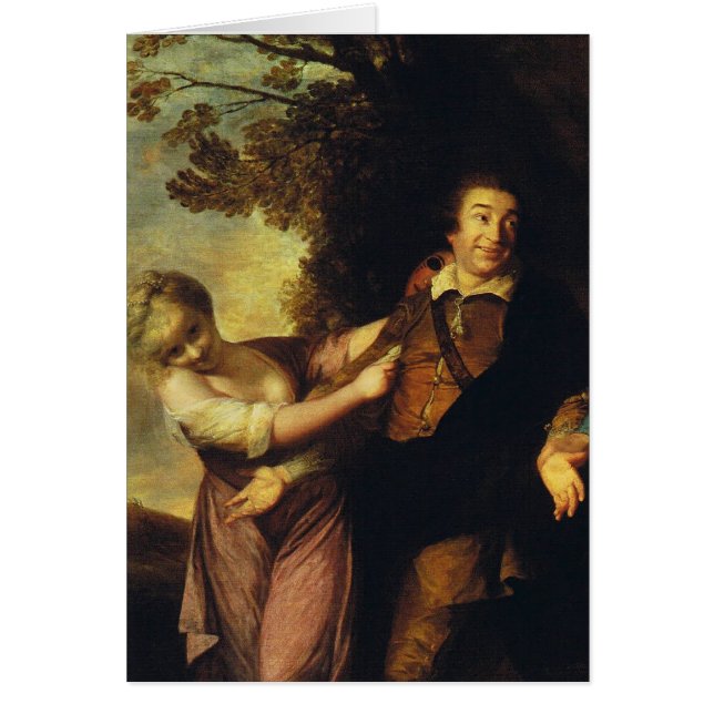 Cartão Entre Tragédia E Comédia - David Garrick (Frente)