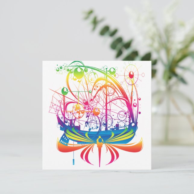 Cartão Entrega à vela (Em pé/Frente)