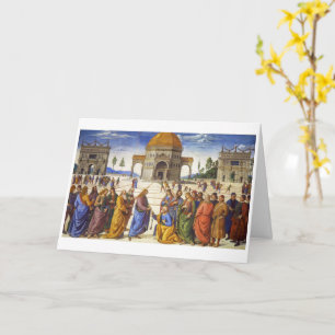 Cartão Entrega das Chaves   Pietro Perugino  