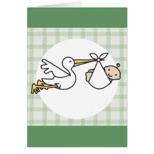 Cartão Entrega de Bebês de Stork