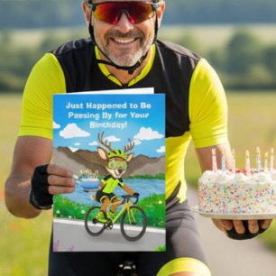 Cartão Entrega de Bolo de Aniversário de Bicicleta de Vea
