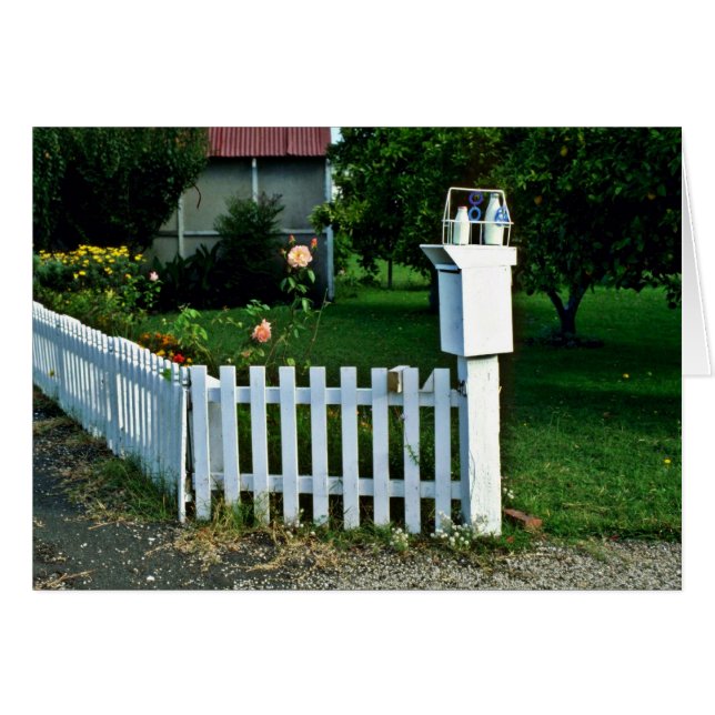 Cartão Entrega do leite, Gisborne (Frente Horizontal)