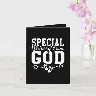 Cartão Entrega especial fofa Deus adiciona texto Novo beb