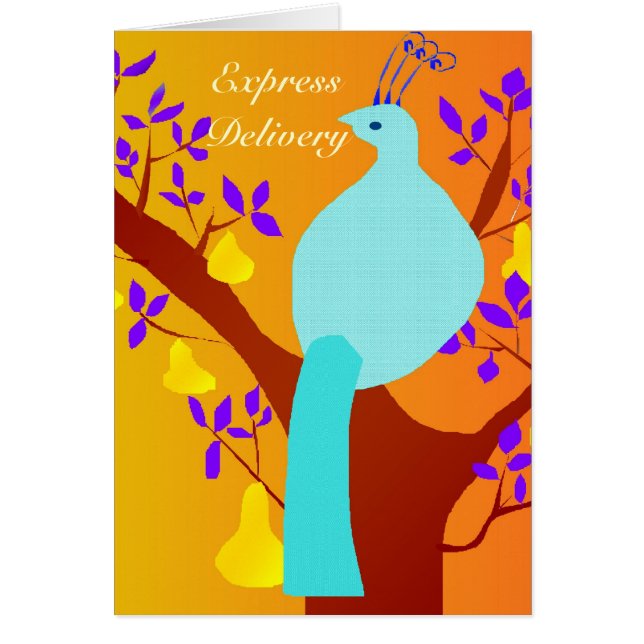 Cartão Entrega expressa - abundância de transbordamento (Frente)