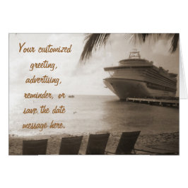 Cartão Entrega na placa personalizada Sepia