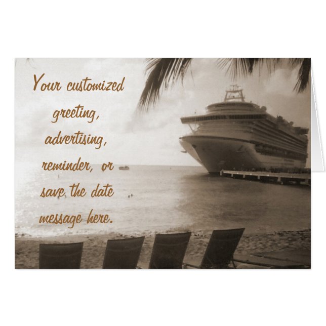 Cartão Entrega na placa personalizada Sepia (Frente Horizontal)