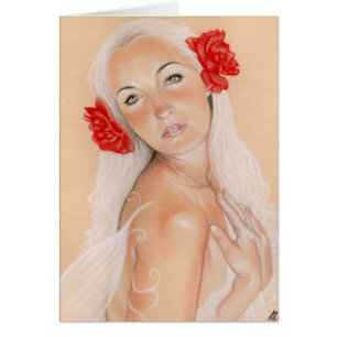 Cartão entrelaçado fada dos rosas