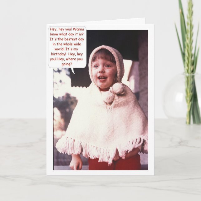 Cartão Entusiasmo de aniversário (Frente)