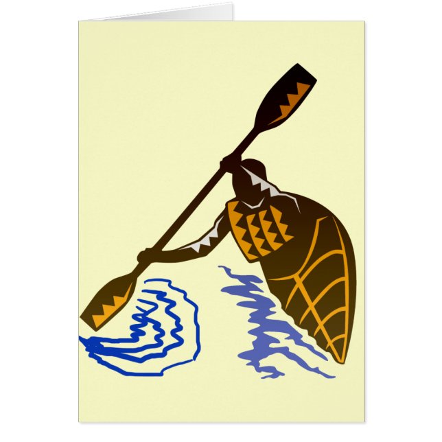 Cartão Entusiasmo do caiaque (Frente)