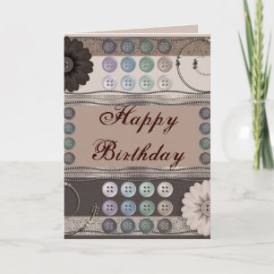 Cartão Entusiasta de costura