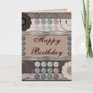 Cartão Entusiasta de costura