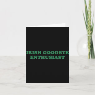 Cartão Entusiasta de despedida irlandesa retrô engraçado