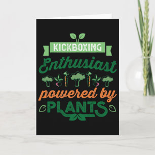Cartão Entusiasta de Kickboxing Energizado por Plantas Pr