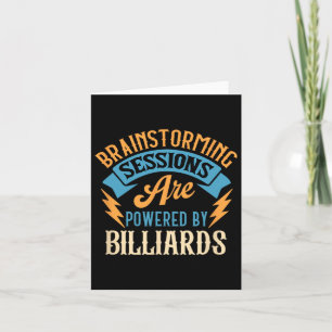 Cartão Entusiasta de Sessões de Brainstorming Billiards