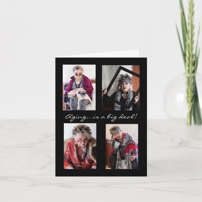 Cartão Envelhecer com humor é um grande desafio (Frente)