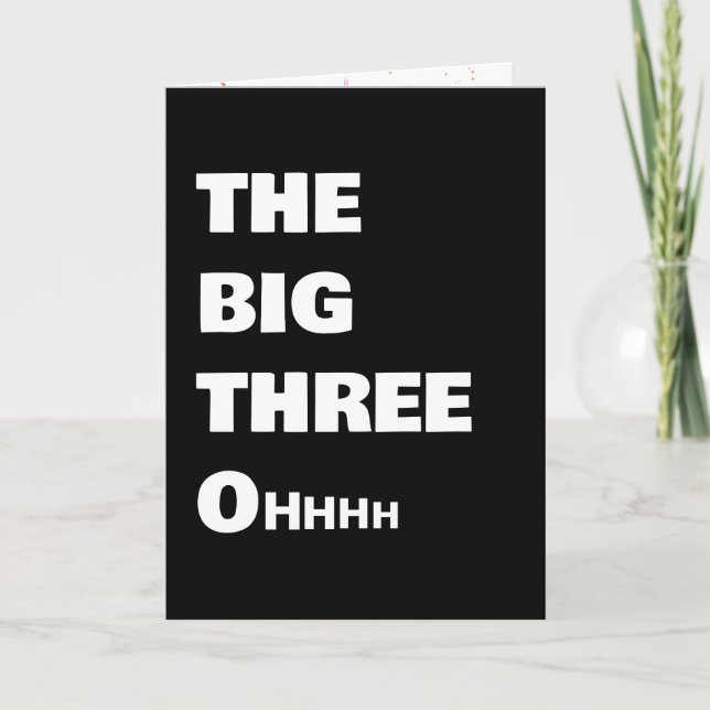 Cartão Envelhecer o Humor aniversário de 30 anos (Frente)