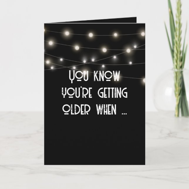 Cartão Envelhecer o Humor de Aniversário (Frente)