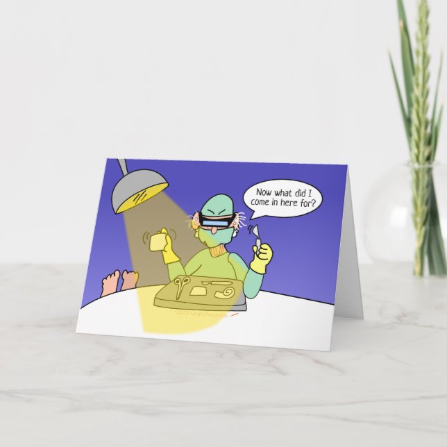 Cartão Envelhecimento Engraçado Cirurgia De Substituição  (Frente)