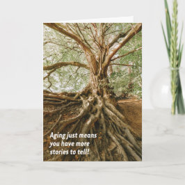 Cartão Envelhecimento significa histórias para contar ani