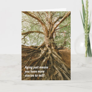 Cartão Envelhecimento significa histórias para contar ani
