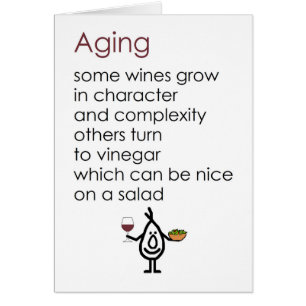 Cartão Envelhecimento - um poema engraçado do feliz